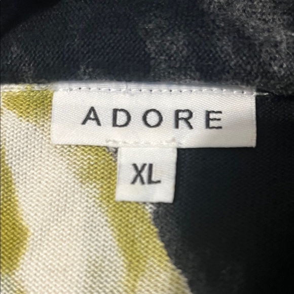 Adore Black Floral Sleeveless Cardigan Size XL - Picture 4 of 5